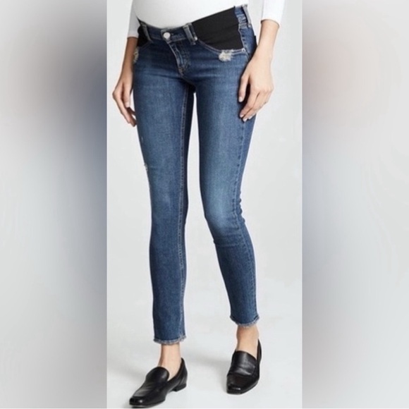 Rag & Bone Skinny Side-Panel Under Belly Maternity Jean - Picture 1 of 10